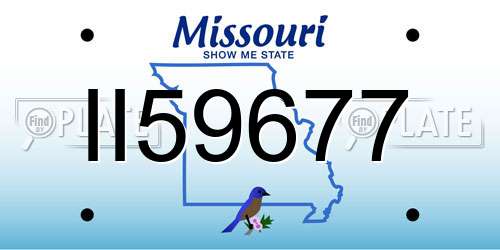 II59677 Missouri License Plate