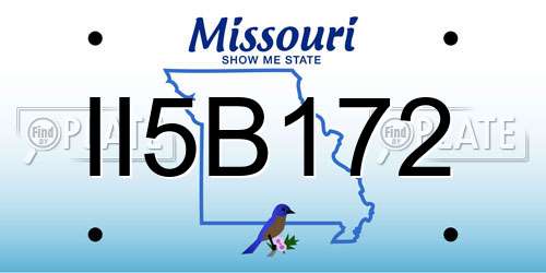 II5B172 Missouri License Plate