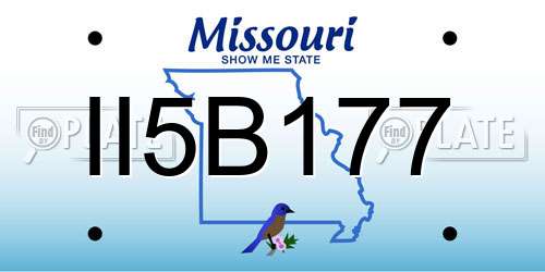 II5B177 Missouri License Plate
