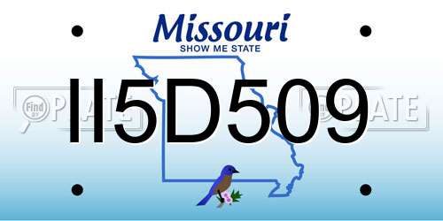 II5D509 Missouri License Plate