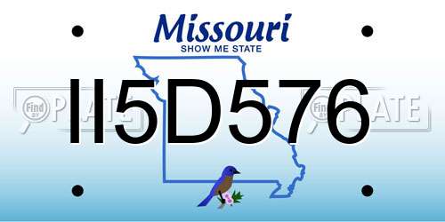 II5D576 Missouri License Plate