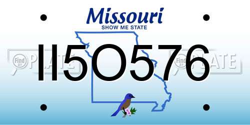 II5O576 Missouri License Plate