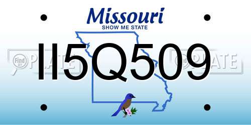 II5Q509 Missouri License Plate