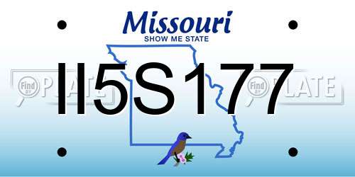 II5S177 Missouri License Plate