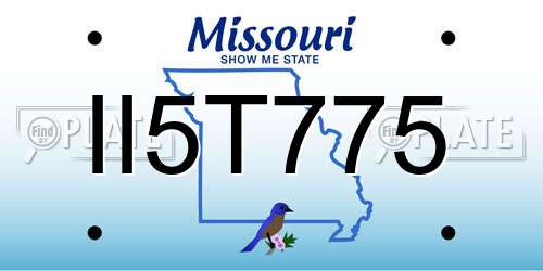 II5T775 Missouri License Plate