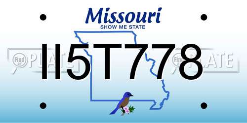 II5T778 Missouri License Plate