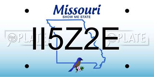 II5Z2E Missouri License Plate