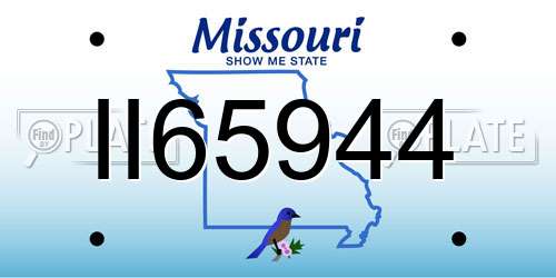 II65944 Missouri License Plate