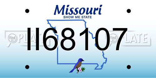II68107 Missouri License Plate