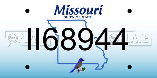 II68944 Missouri License Plate