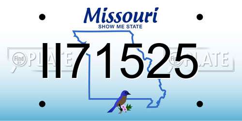 II71525 Missouri License Plate