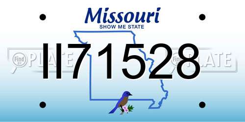II71528 Missouri License Plate