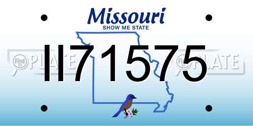 II71575 Missouri License Plate