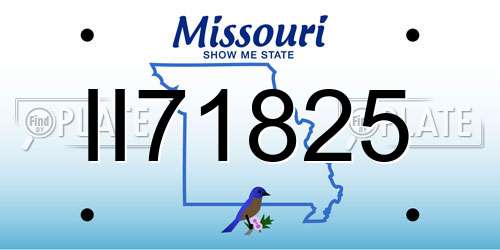 II71825 Missouri License Plate