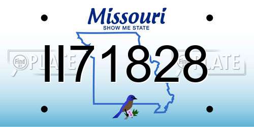 II71828 Missouri License Plate