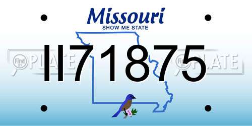 II71875 Missouri License Plate
