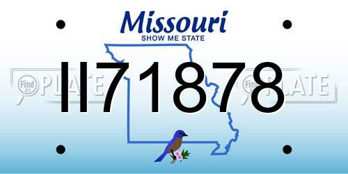 II71878 Missouri License Plate