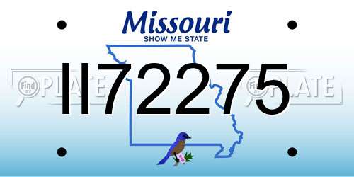 II72275 Missouri License Plate