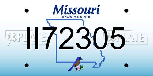II72305 Missouri License Plate