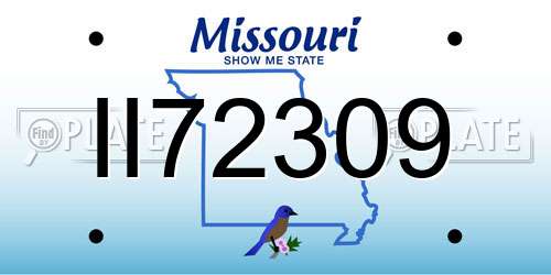 II72309 Missouri License Plate