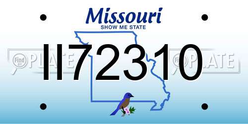 II72310 Missouri License Plate