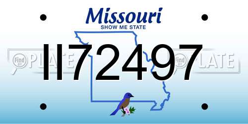II72497 Missouri License Plate