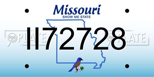II72728 Missouri License Plate