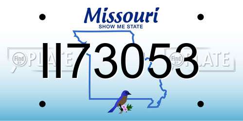 II73053 Missouri License Plate