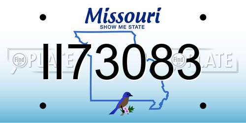 II73083 Missouri License Plate