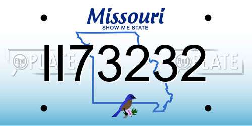 II73232 Missouri License Plate
