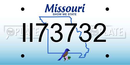 II73732 Missouri License Plate