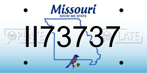 II73737 Missouri License Plate