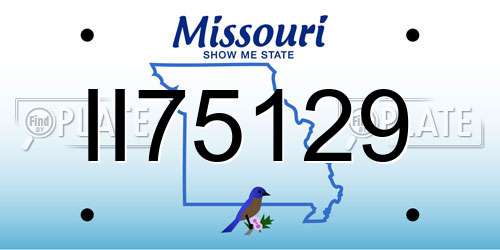 II75129 Missouri License Plate