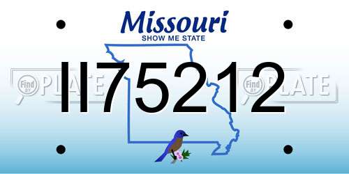 II75212 Missouri License Plate