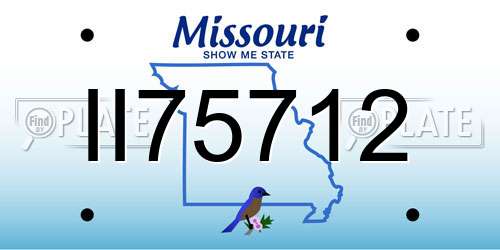 II75712 Missouri License Plate