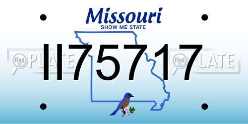 II75717 Missouri License Plate