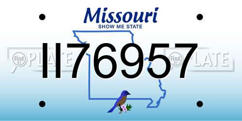 II76957 Missouri License Plate