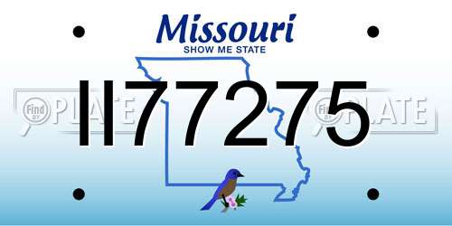 II77275 Missouri License Plate