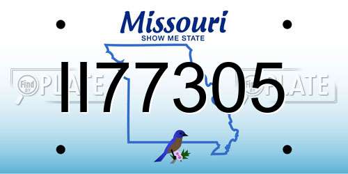 II77305 Missouri License Plate