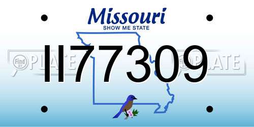II77309 Missouri License Plate