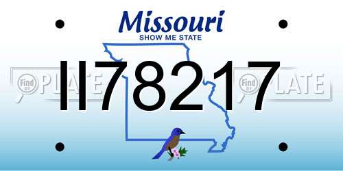 II78217 Missouri License Plate