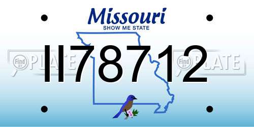 II78712 Missouri License Plate