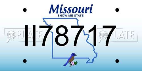 II78717 Missouri License Plate
