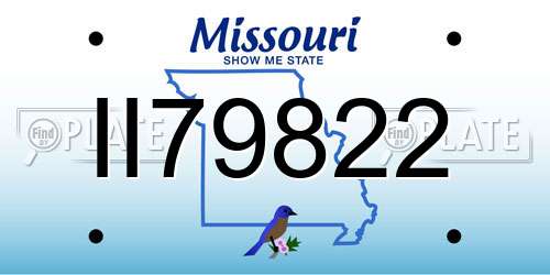 II79822 Missouri License Plate