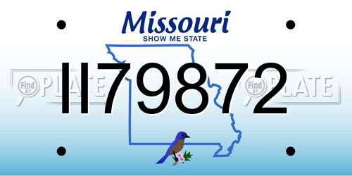 II79872 Missouri License Plate