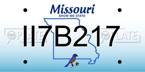II7B217 Missouri License Plate
