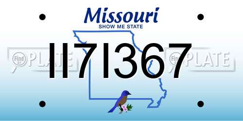 II7I367 Missouri License Plate