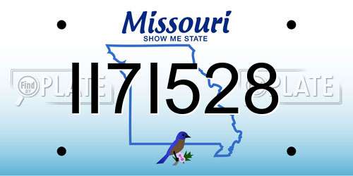 II7I528 Missouri License Plate
