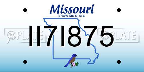 II7I875 Missouri License Plate