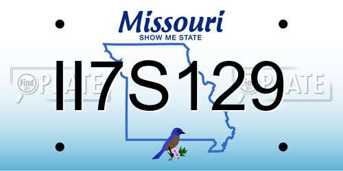 II7S129 Missouri License Plate